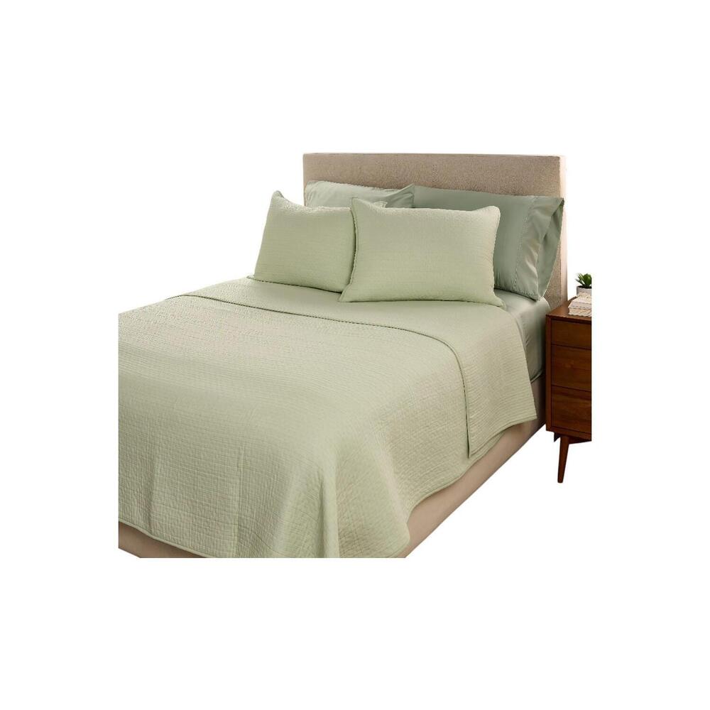 Northern Nights Triple Layer Cotton Blanket & Sham Set Sage